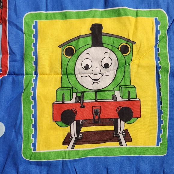 Vintage 2003 Thomas & Friends "Ready Set Go To Bed" Comforter Blanket Train - Picture 5 of 10